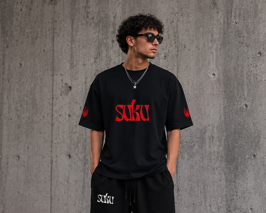 SUKU Unisex Oversized Cotton T-Shirt