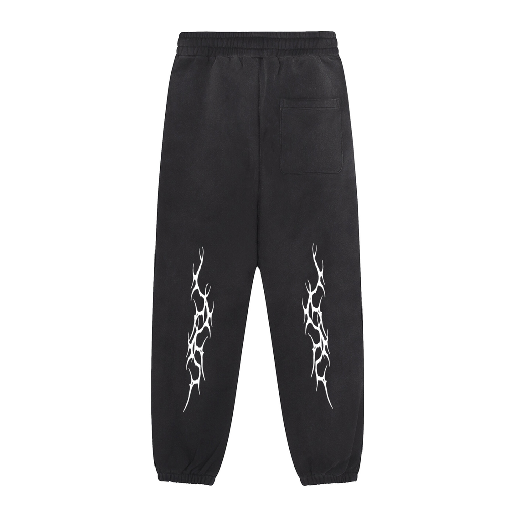 SUKU Arc Sun Fade Contrast Tape Fleece Jogged Sweatpants
