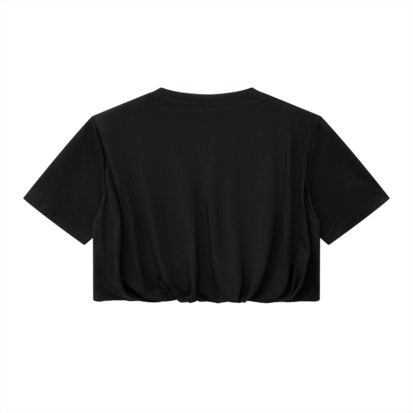 Suku Women’s Crop Bubble Hem T-Shirt