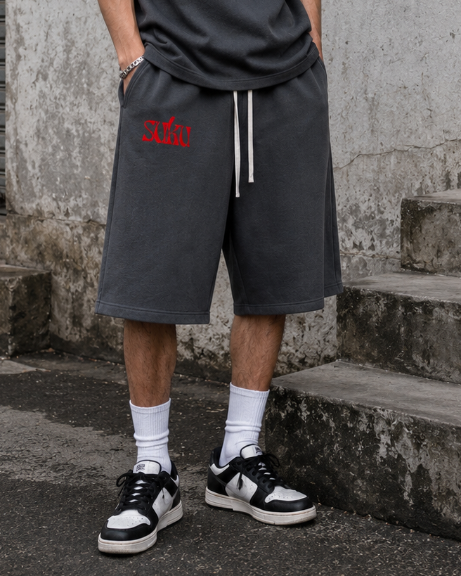 SUKU Relaxed Drawstring Three-quarter Sweatpants