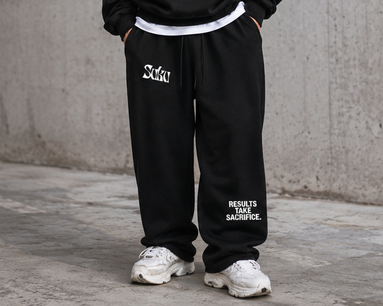 SUKU Fleece Drawstring Straight-Leg Sweatpants