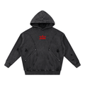 Not For Everyone Snow Washed Distressed Panel Pocket Hoodie - Suku