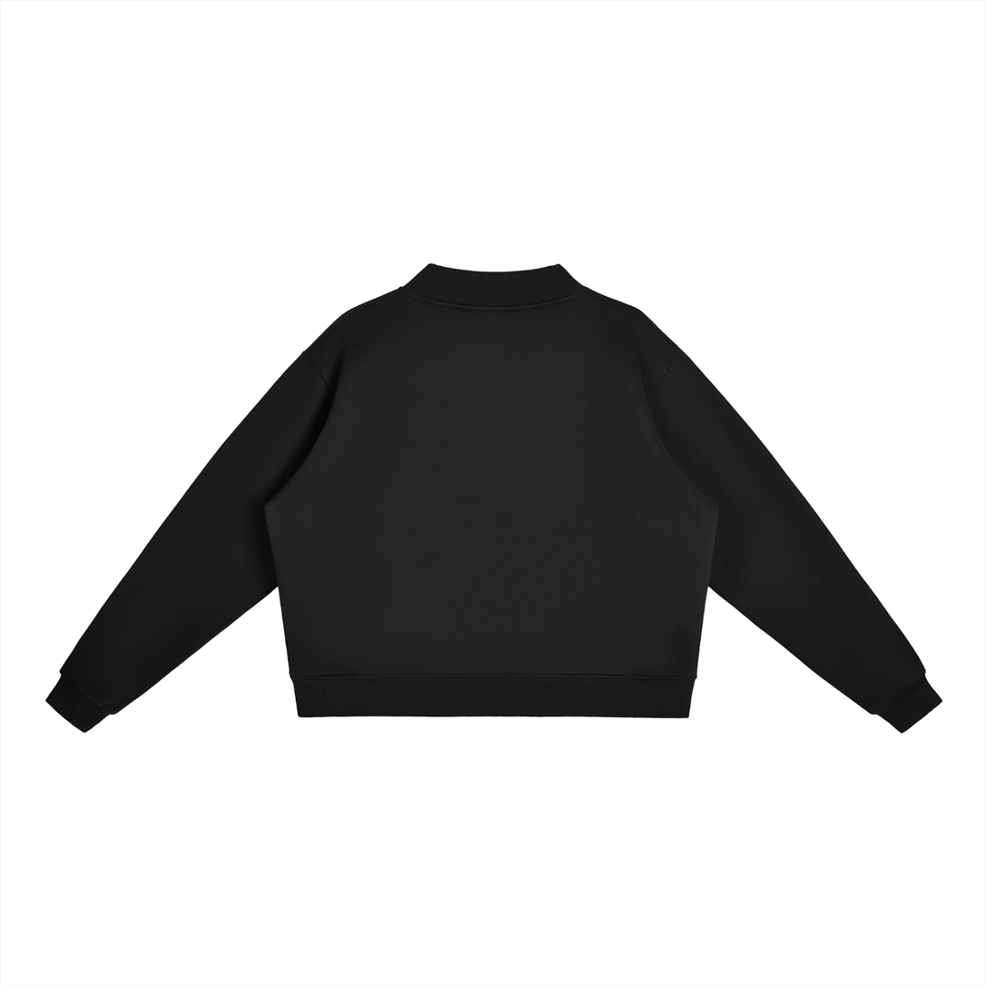 Women’s essential fleece mock-neck crew sweatshirt by Suku, featuring a cozy fleece fabric and classic crew neckline.