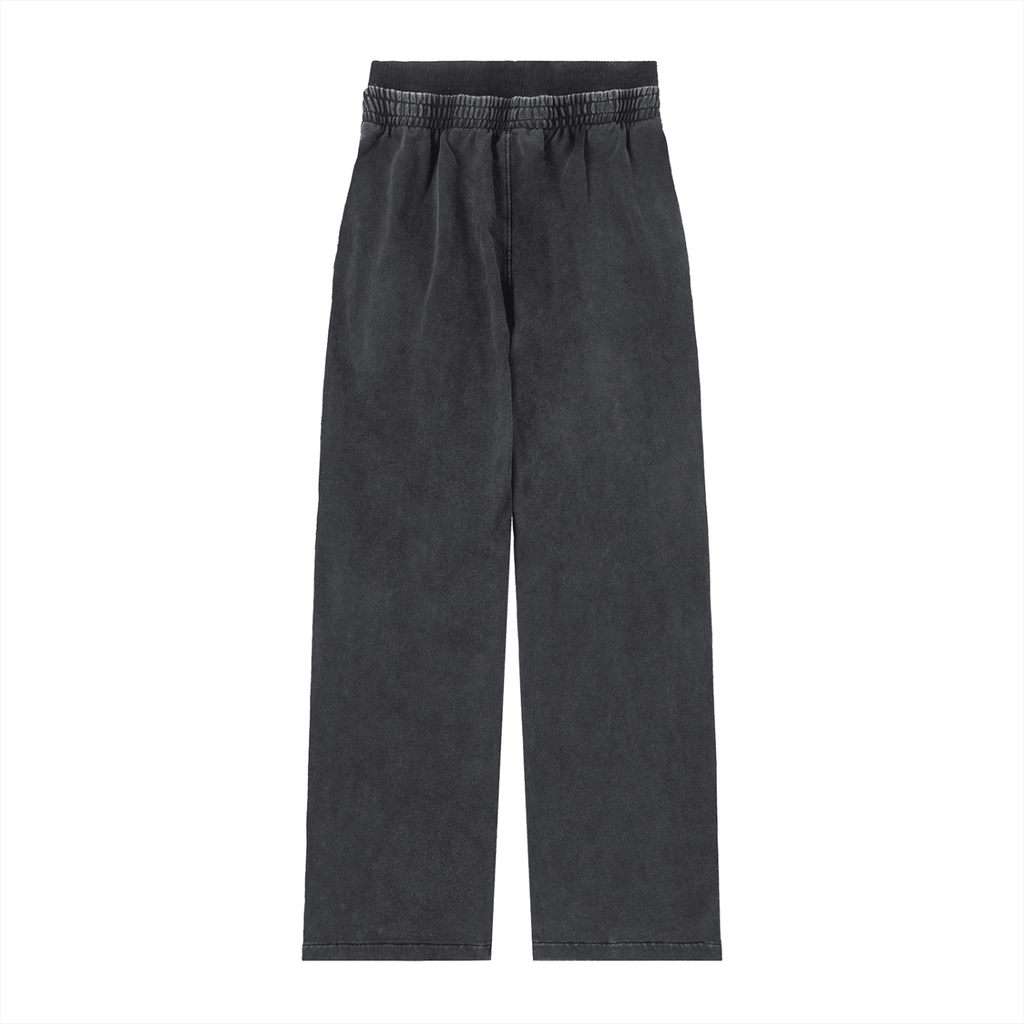 Back view of Suku women's vintage washed waist pants showing relaxed fit and faded denim texture.