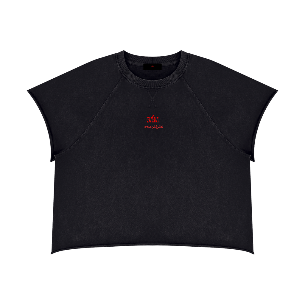 Vintage Wash Raw Edge Boxy T-Shirt