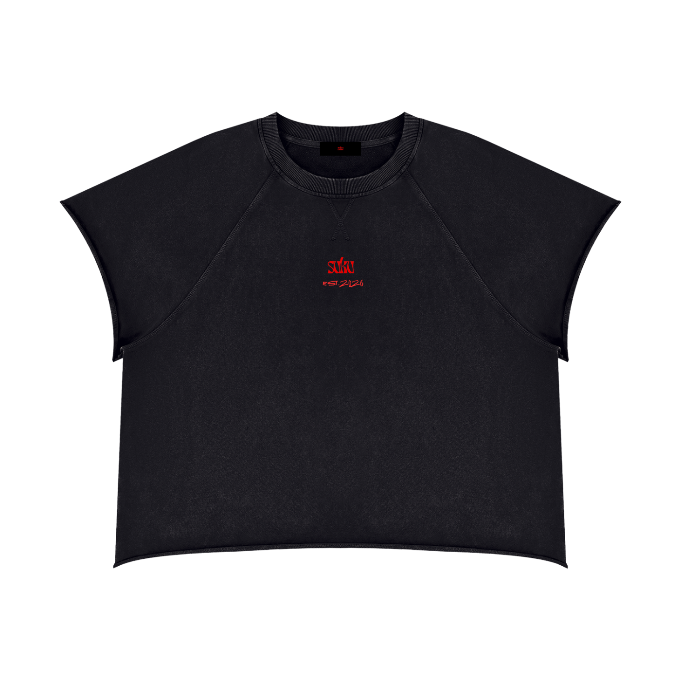 Vintage Wash Raw Edge Boxy T-Shirt