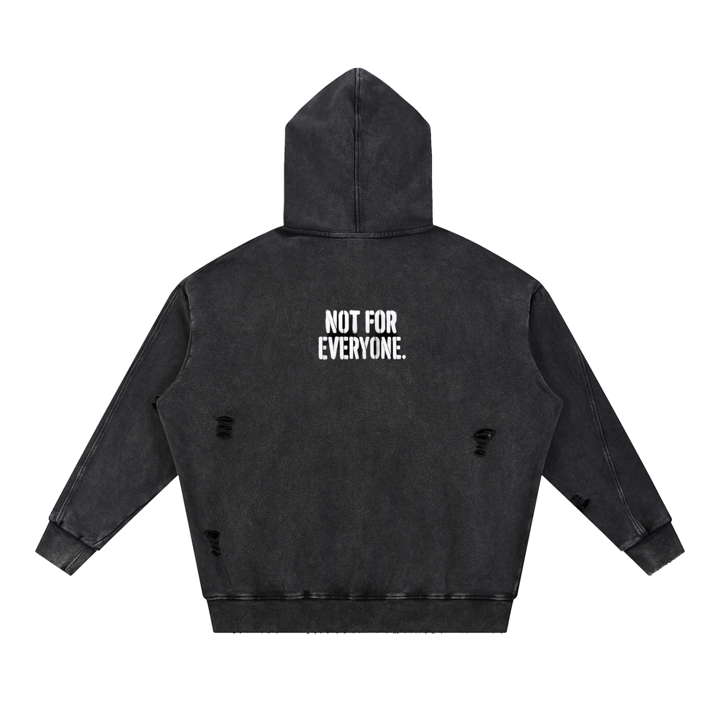 SUKU Not For Everyone Snow Washed Distressed Panel Pocket Hoodie