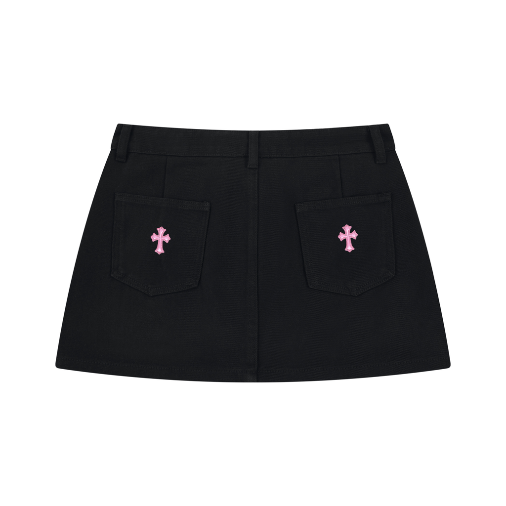 Women's Studded Denim Mini Skirt