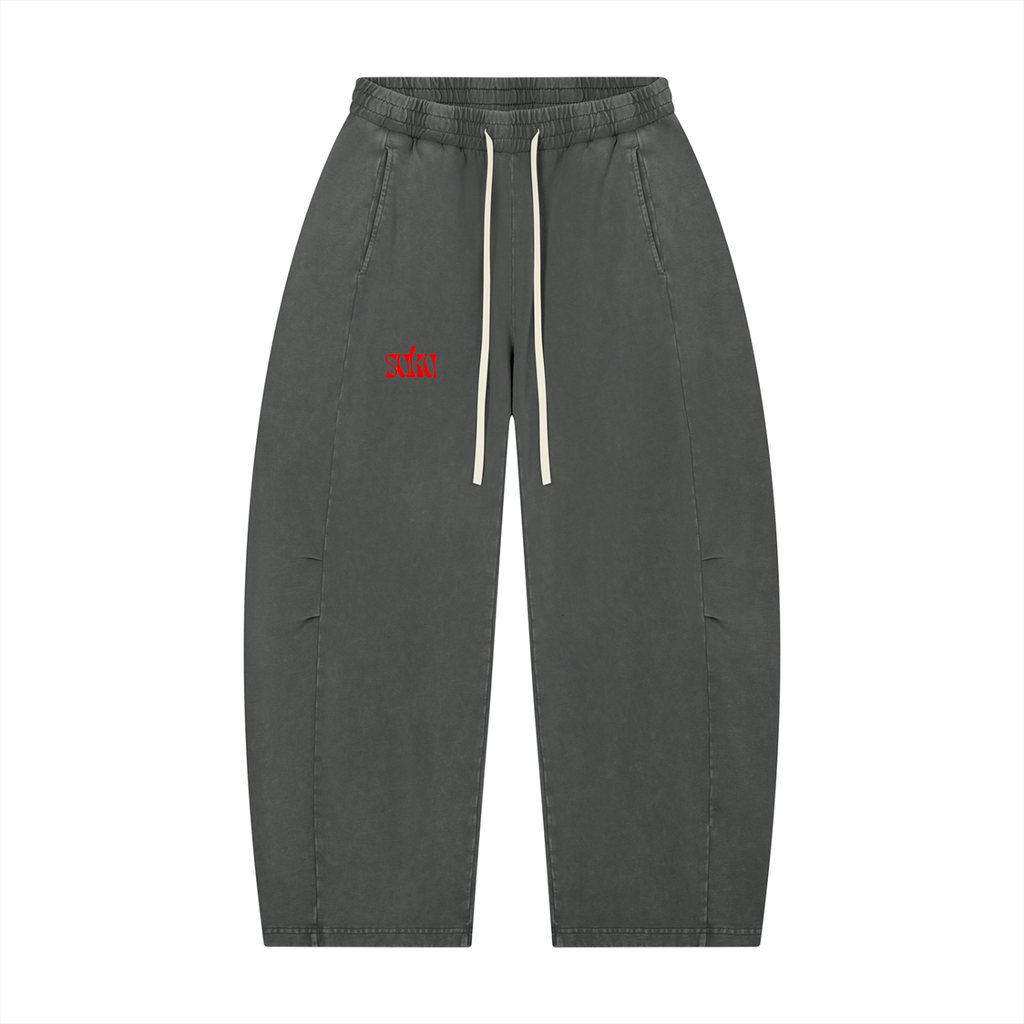 SUKU Mineral Wash Barrel Leg Pants