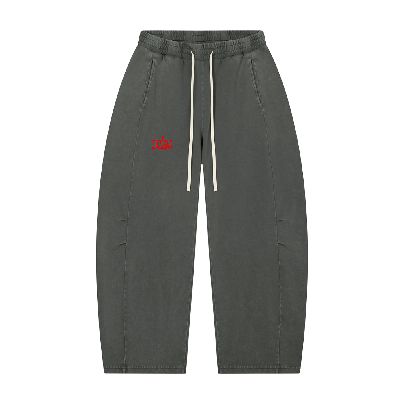 SUKU Mineral Wash Barrel Leg Pants