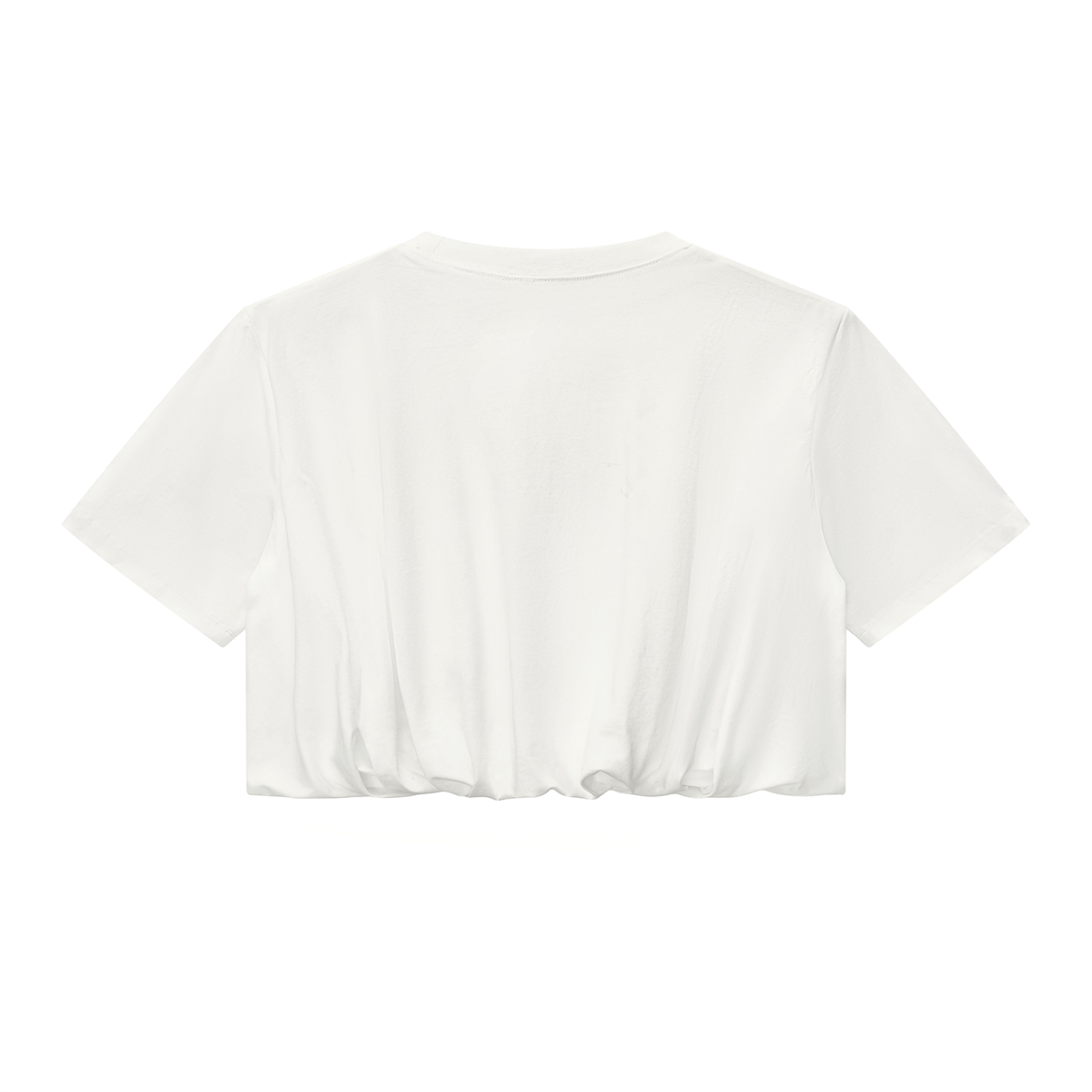 Suku Women’s Crop Bubble Hem T-Shirt