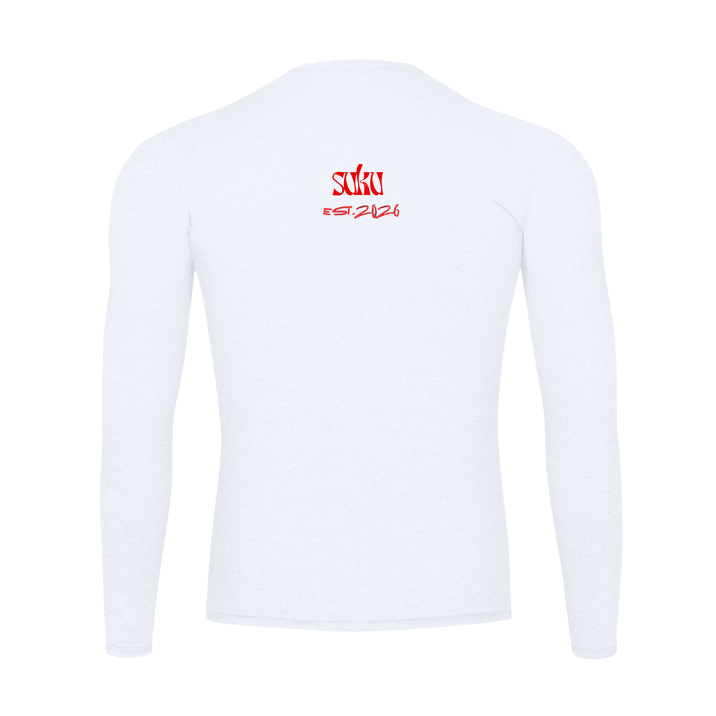 Suku Performance Long Sleeve T-Shirt in black, fitted athletic top with moisture-wicking fabric for active wear.