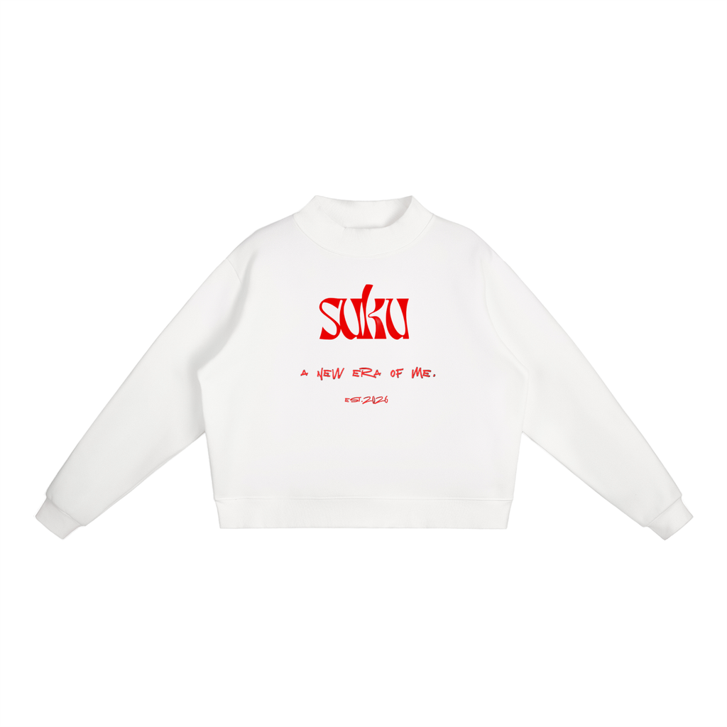 Women’s Essential Fleece Mock-Neck Crew Sweatshirt