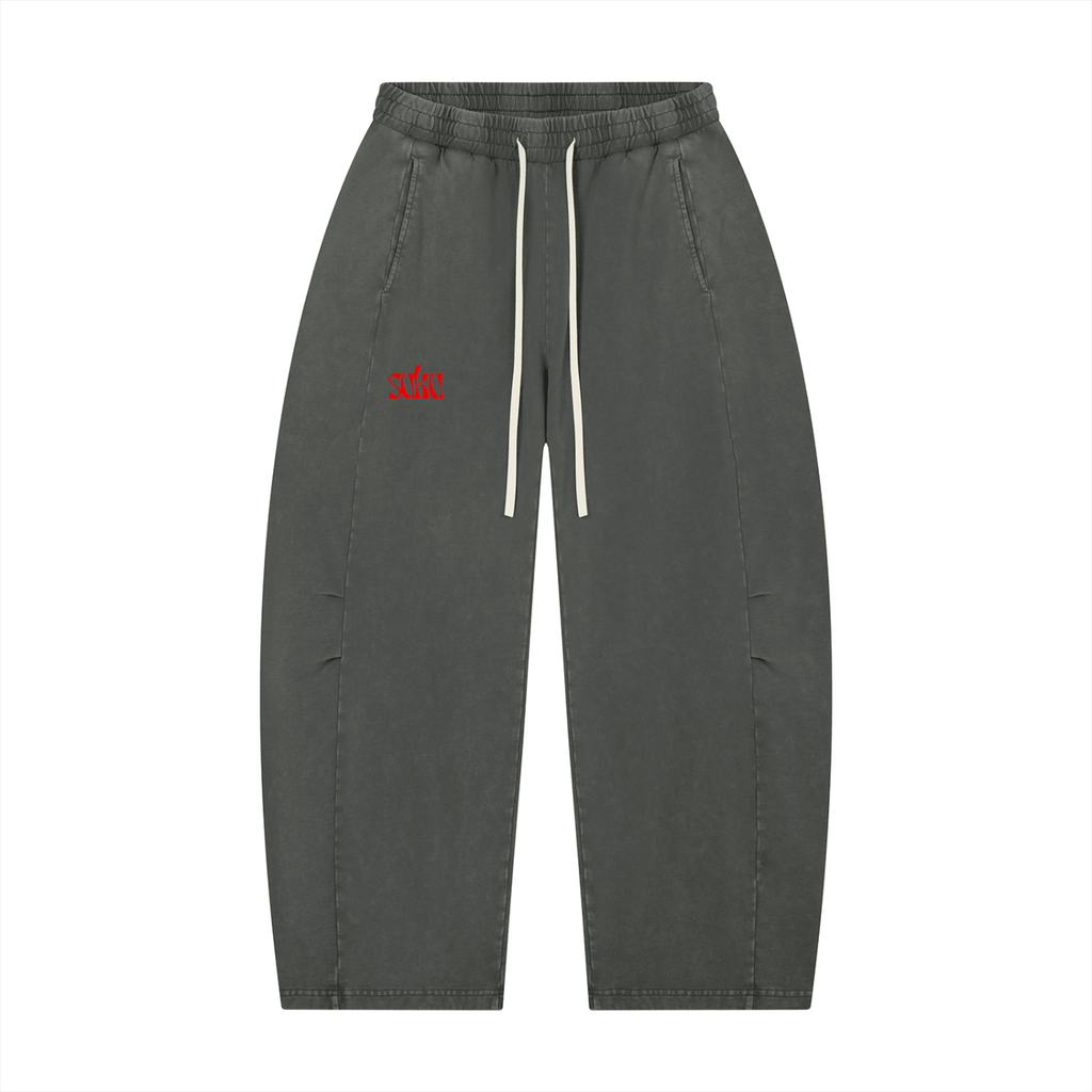 Mineral Wash Barrel Leg Pants - Suku