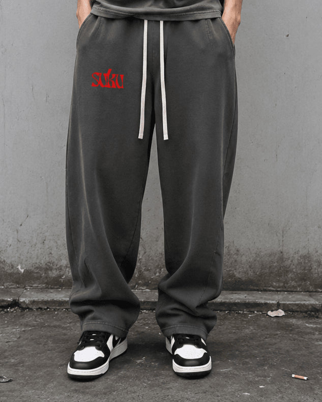 Mineral Wash Barrel Leg Pants - Suku