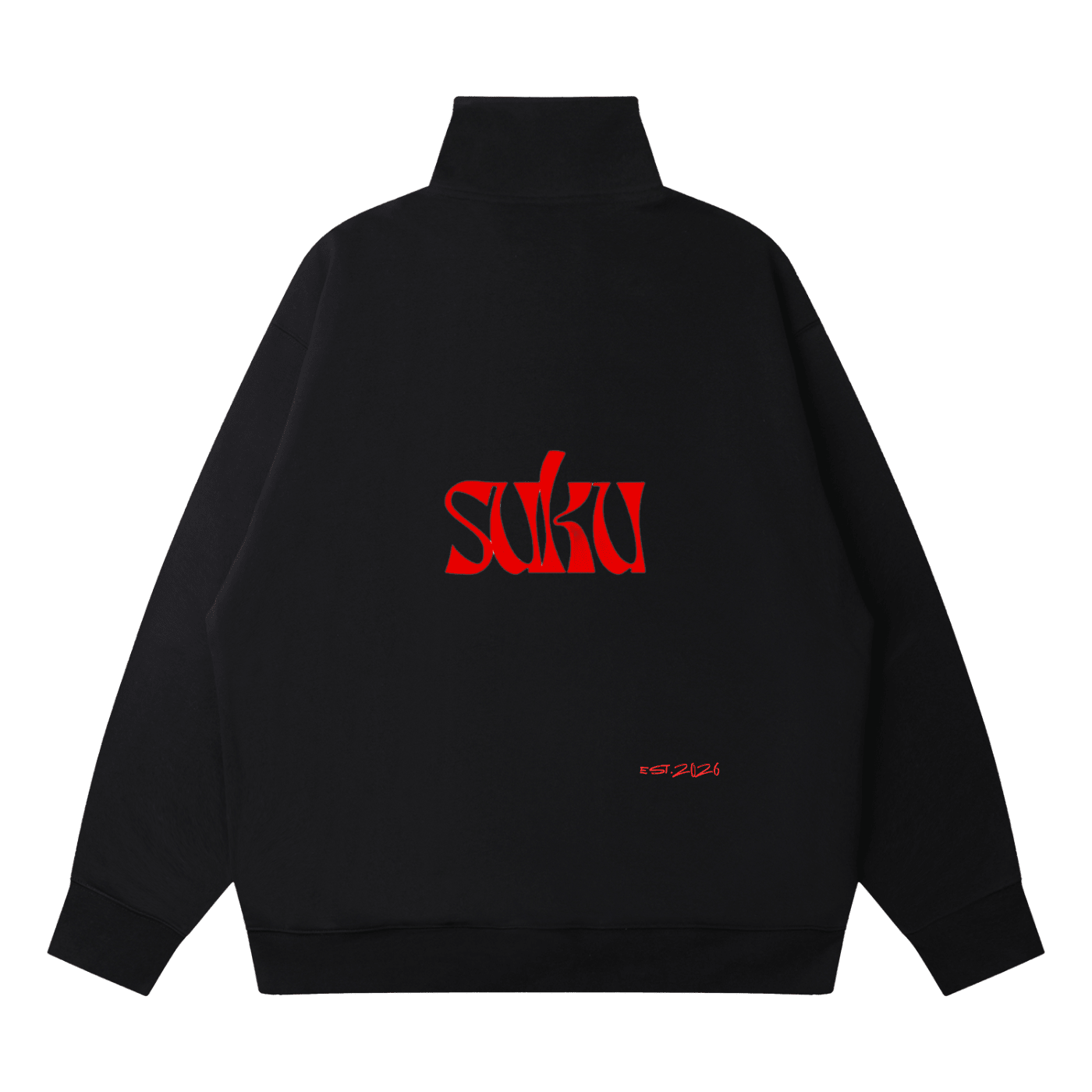 Quarter-Zip Drop Shoulder Sweatshirt - Suku