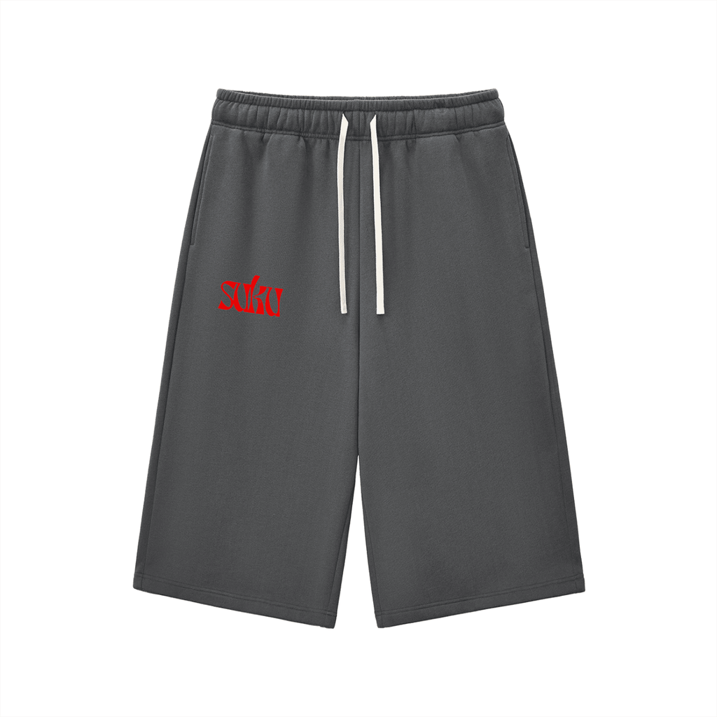 Relaxed Drawstring Three-quarter Sweatpants - Suku