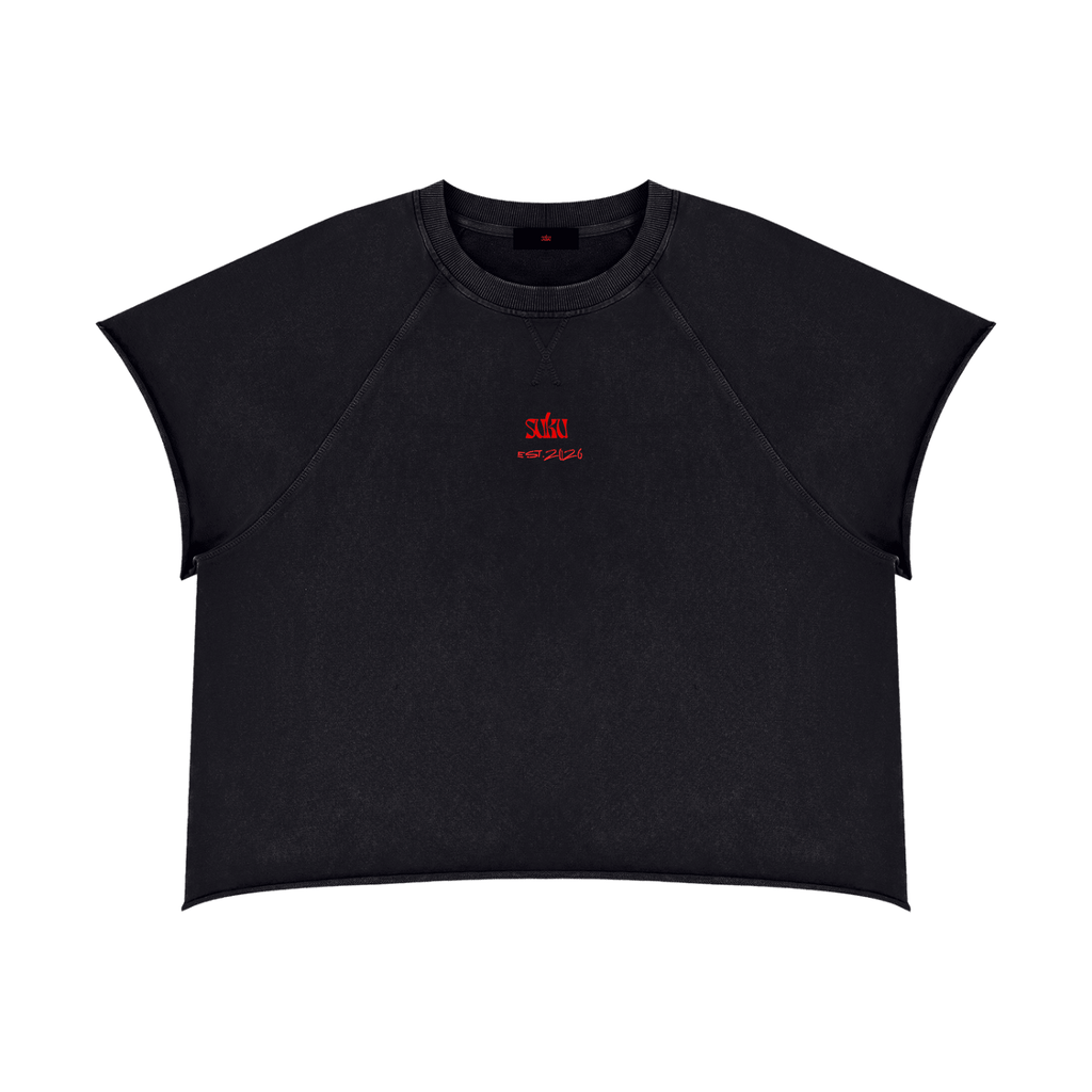 Vintage Wash Raw Edge Boxy T-Shirt - Suku
