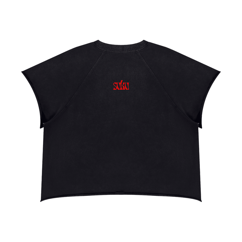 Vintage Wash Raw Edge Boxy T-Shirt - Suku