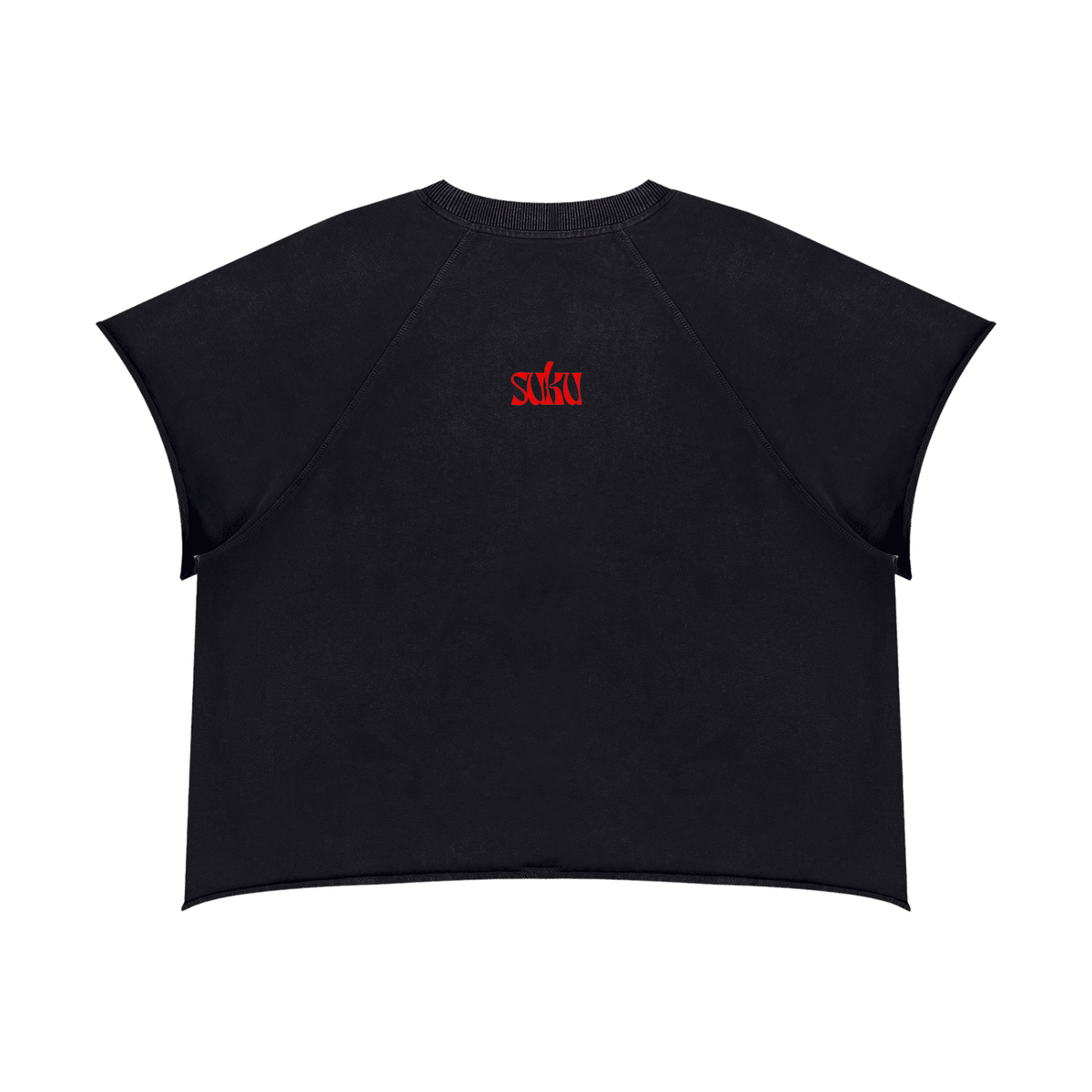 Vintage Wash Raw Edge Boxy T-Shirt - Suku