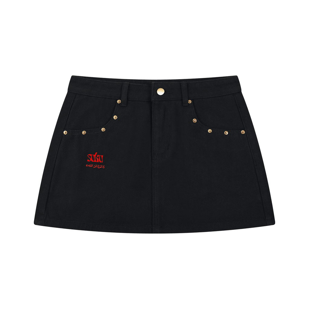 Women's Studded Denim Mini Skirt - Suku