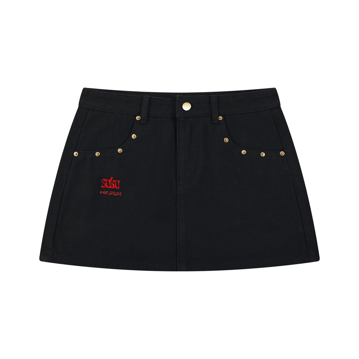 Women's Studded Denim Mini Skirt - Suku